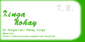 kinga mohay business card